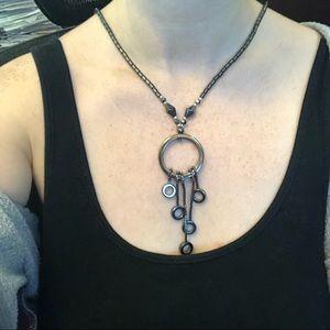 Geometric Hematite Necklace